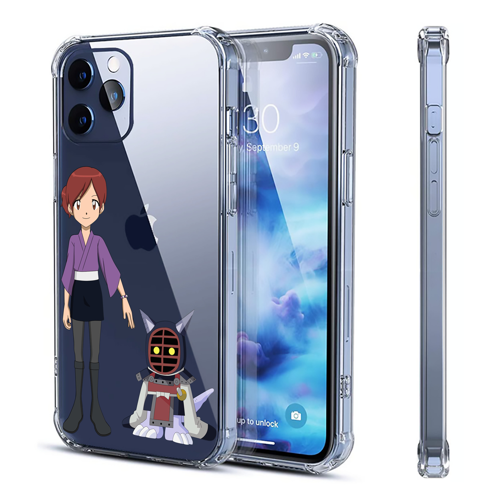 （画像用） Digimon デジタルモンスター/デジモン 【iPhone 12シリーズ対応】透明スマホケース（クリアソフトケース）